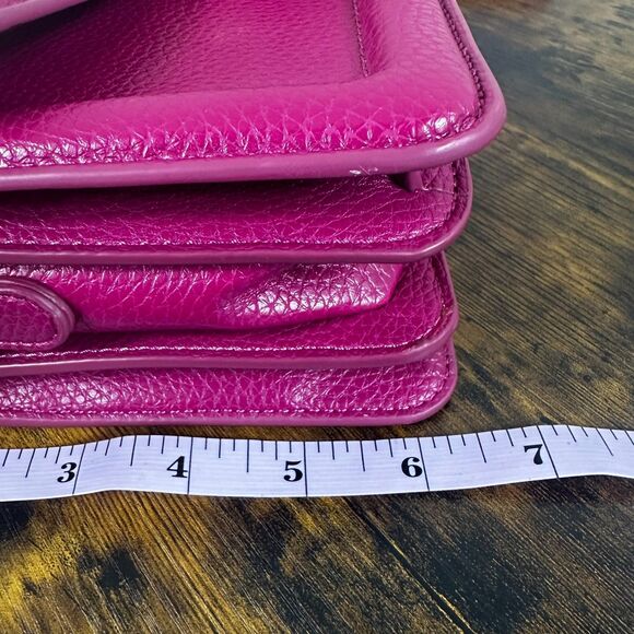 Versace Jeans Couture Pink Pebbled Gold Accent Crossbody Bag Purse Shoulder Hand - Picture 15 of 16